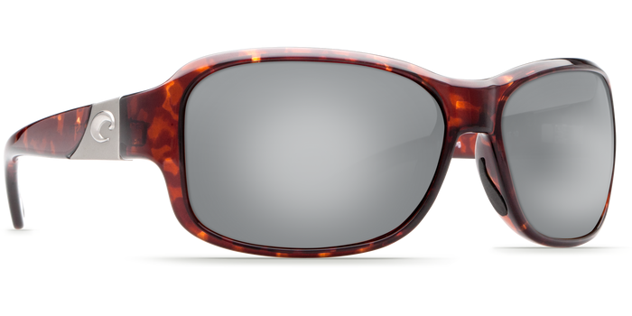 Costa Inlet Tortoise, Silver Mirror 580P Sunglasses, Plastic