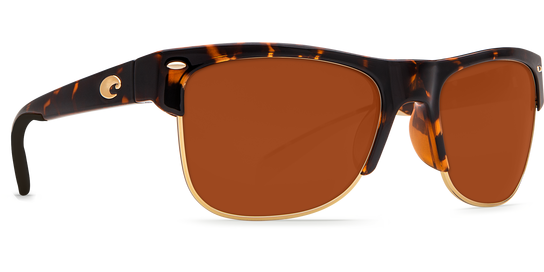 Costa Pawleys Retro Tortoise, Copper 580G Sunglasses, Glass