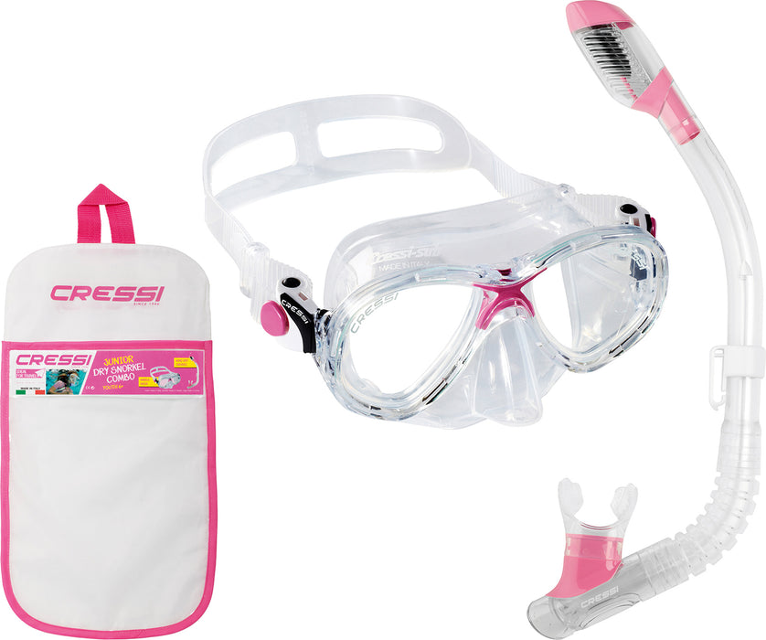 Cressi Marea Jr & Mini Dry Masks & Snorkels Combo