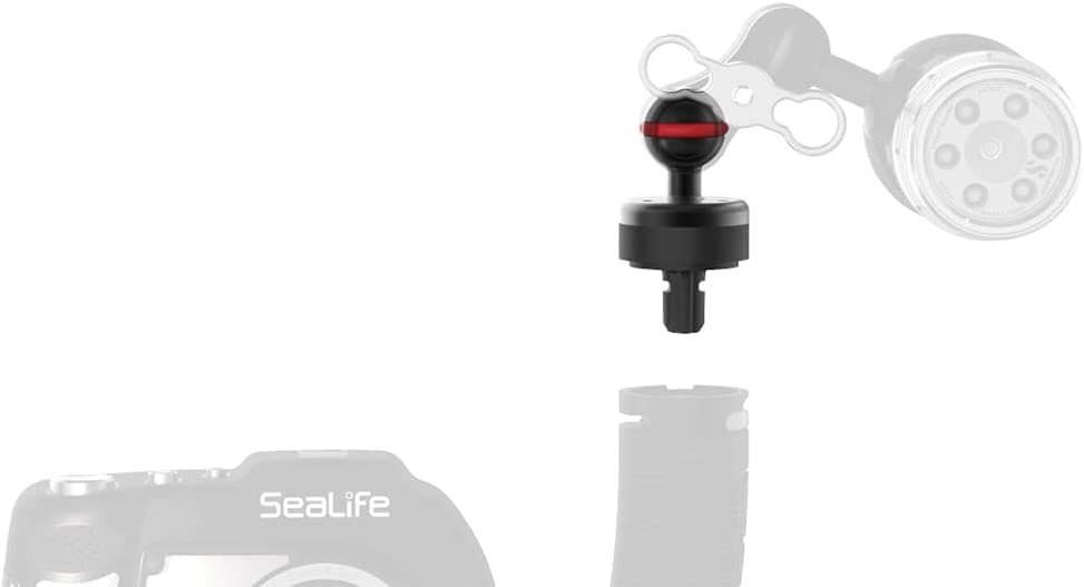 SeaLife Ball Joint Adapter for Flex-Connect, Connects any Brand of Underwater Light that Uses a Standard 1”/25mm Ball Joint Mounting System