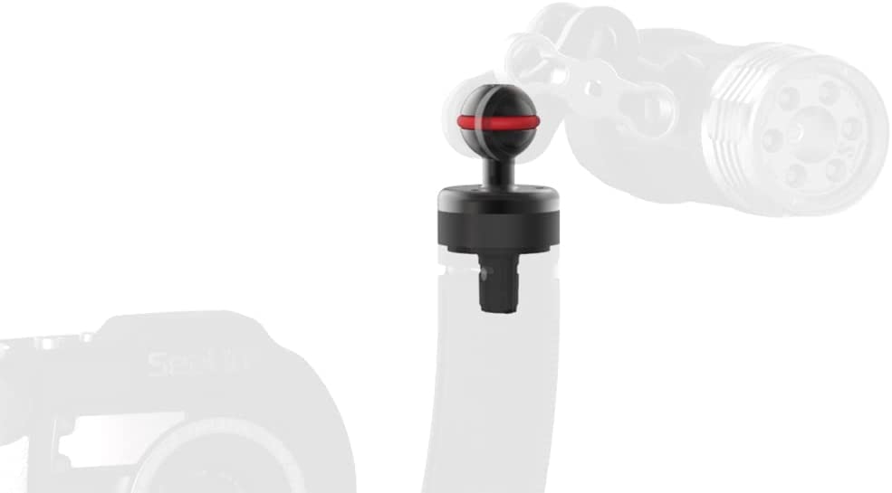 SeaLife Ball Joint Adapter for Flex-Connect, Connects any Brand of Underwater Light that Uses a Standard 1”/25mm Ball Joint Mounting System