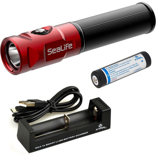 SeaLife Sea Dragon Mini 900 Underwater Light Power Kit (Includes lanyard with BC Clip, Battery & USB Battery Charger)
