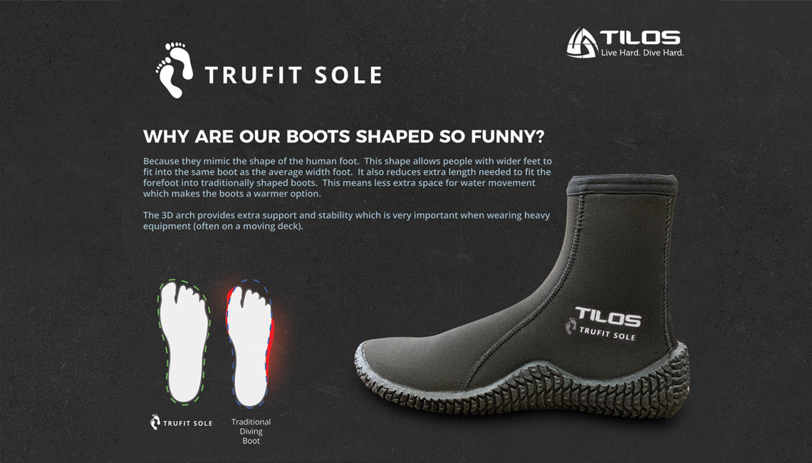 Tilos 5mm Trufit Titanium Zip Boot