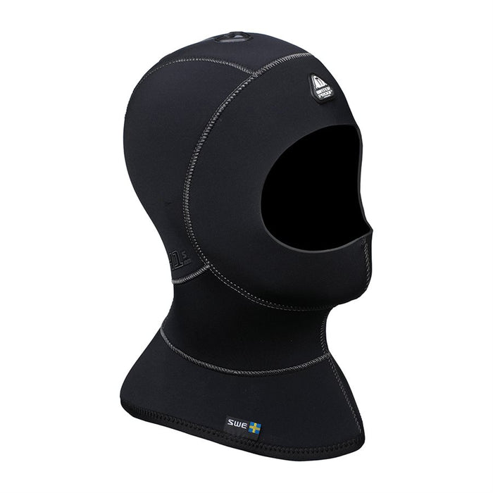 Waterproof H1 3/5mm Vented Anatomical Hood with Bib Features Hood Air Venting System